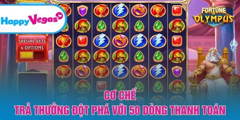 Hệ thống 50 paylines mang lại cơ hội thắng đa dạng
