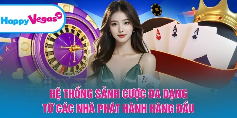 Đa dạng sảnh cược đến từ các thương hiệu hàng đầu